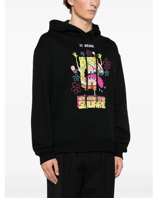 Iceberg Cotton Hoodie in Black für Herren