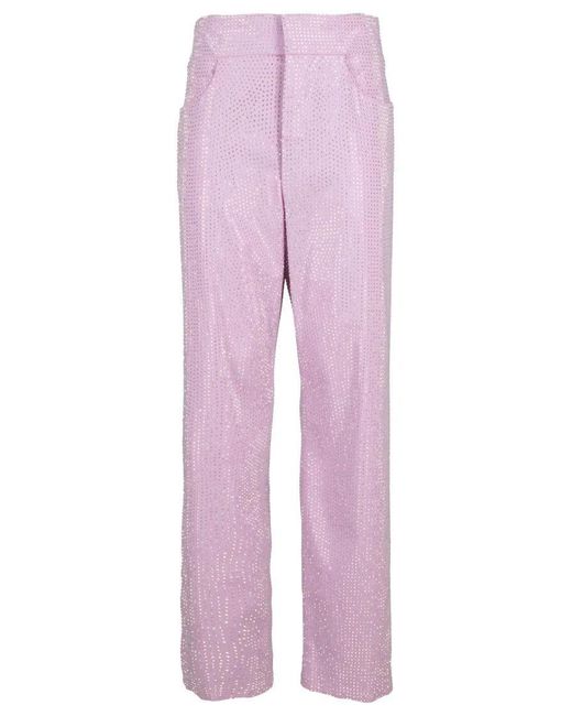 GIUSEPPE DI MORABITO Red Pants With Glitter Thermostrass