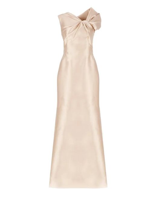 Alberta Ferretti Natural Dress With Drapping