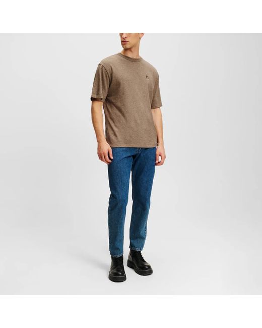 Karl Lagerfeld Kl Monogram T-Shirt Aus Wollmischung in Brown für Herren
