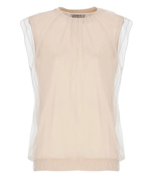 Fabiana Filippi Natural Powder Cashmere And Silk Sweater