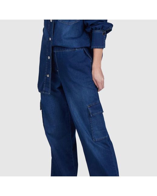 MARC AUREL Blue Cargohose
