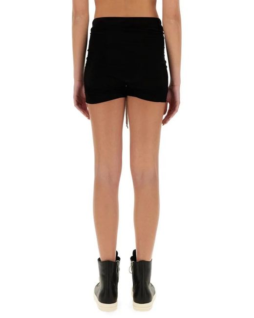 Rick Owens Black Shorts With Elastic