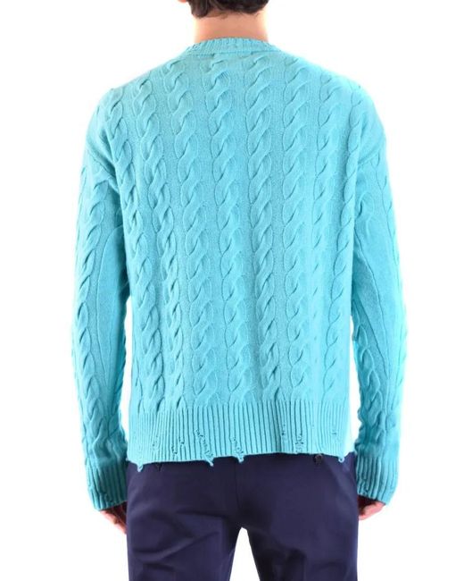 Laneus Cable Knit Sweater in Blue für Herren