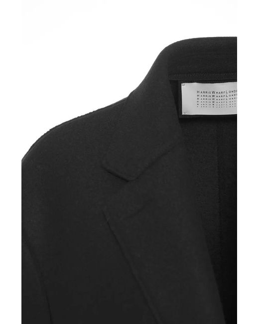 Harris Wharf London Black Virgin Wool Coat