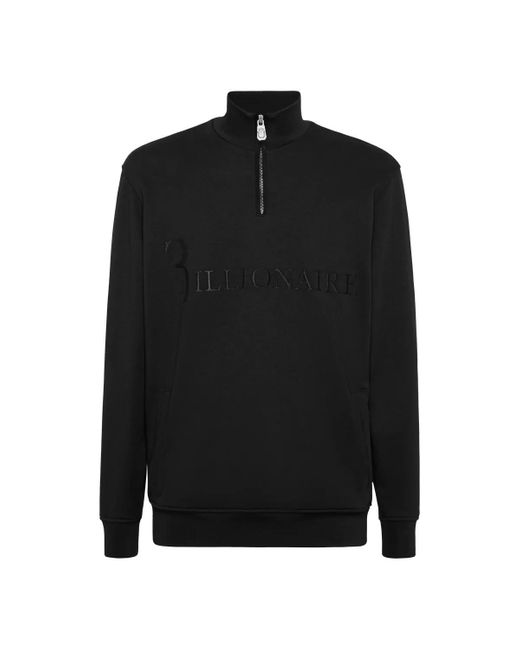 Billionaire Half-Zip Tracksuit Jacket Logo in Black für Herren