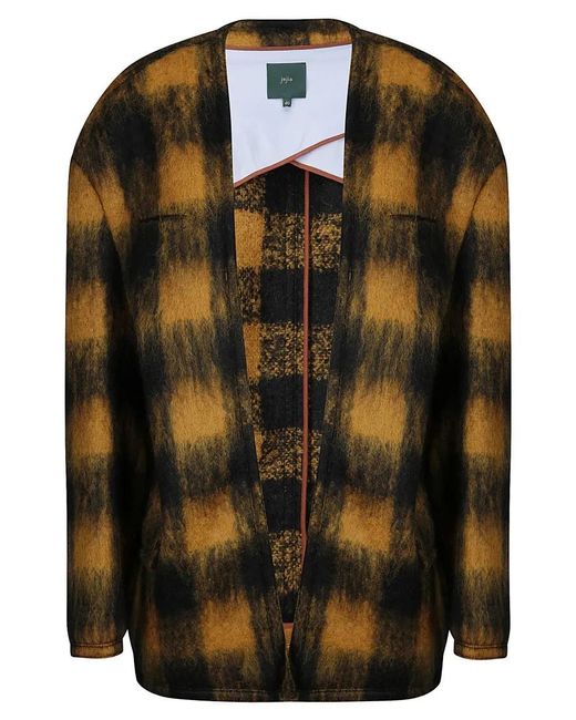 Jejia Black Tartan Jacket Without Closure