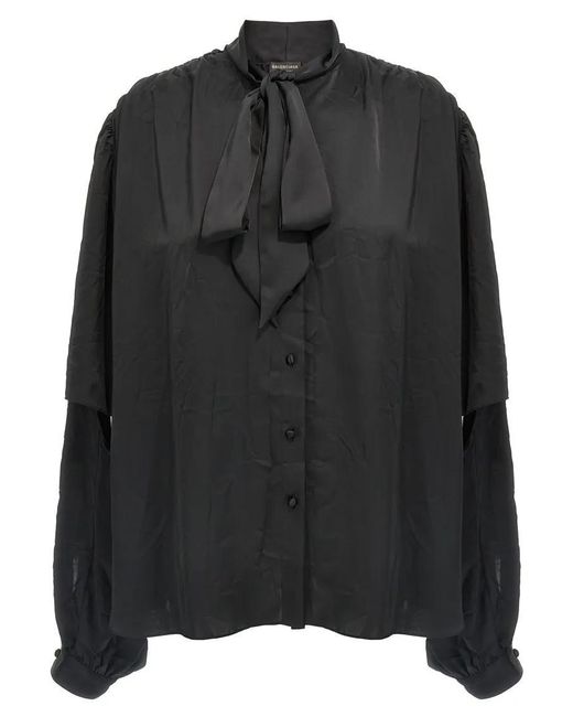 Balenciaga Black 'Double Sleeve' Shirt