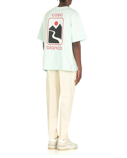 Casablanca Sunset Valley T-Shirt in Blue für Herren