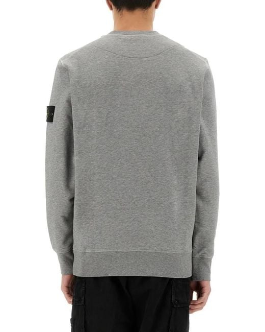 Stone Island Cotton Sweatshirt in Gray für Herren