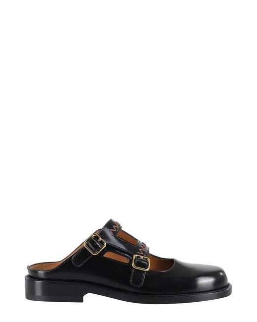 Marni Black Slipper & Pantoletten