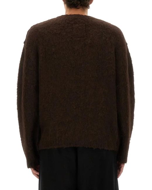 Uma Wang Boxy Alpaca Blend Sweater in Black für Herren