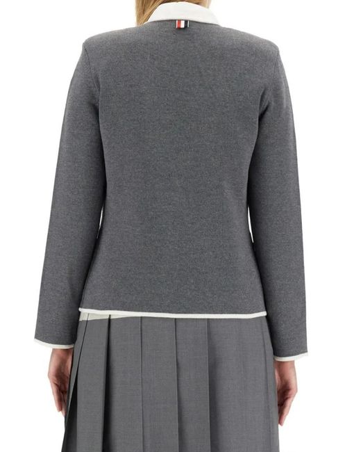 Thom Browne Gray Single-Breasted Jacket