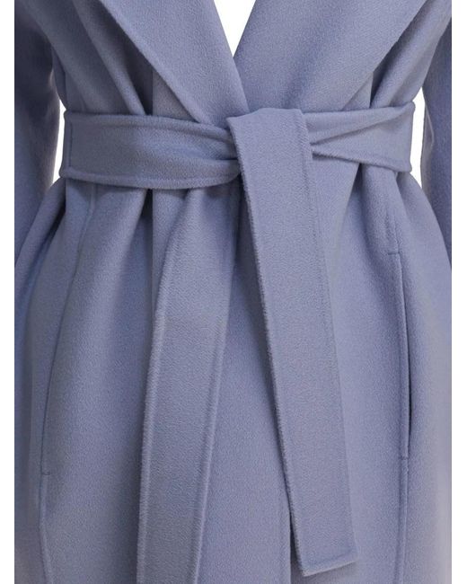 Max Mara Blue Light Wool Coat