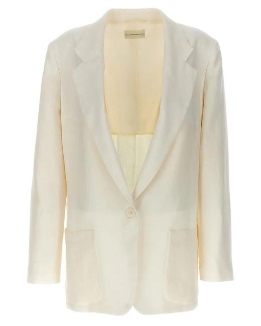 The Row White 'Enza' Blazer