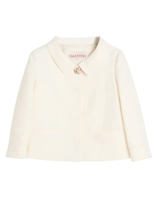 Valentino Garavani White Crepe Couture Jacket