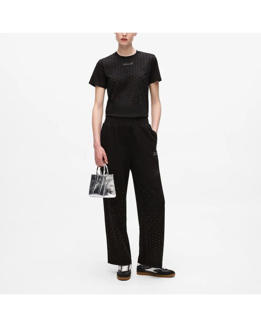Karl Lagerfeld Black Trainingshose Mit Strass