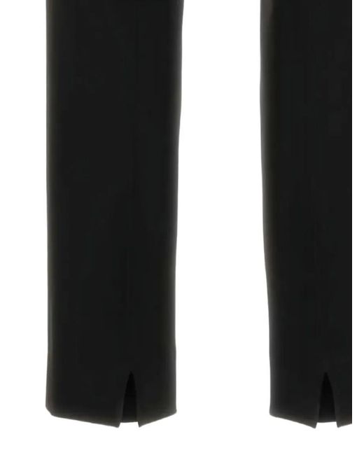 PT Torino Black High-Waisted Trousers With Tailored Front Pl