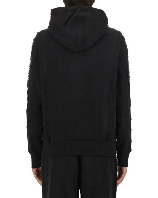 Versace Jeans Couture Full-Zip Hoodie With Adjustable Drawstrings And Su in Black für Herren