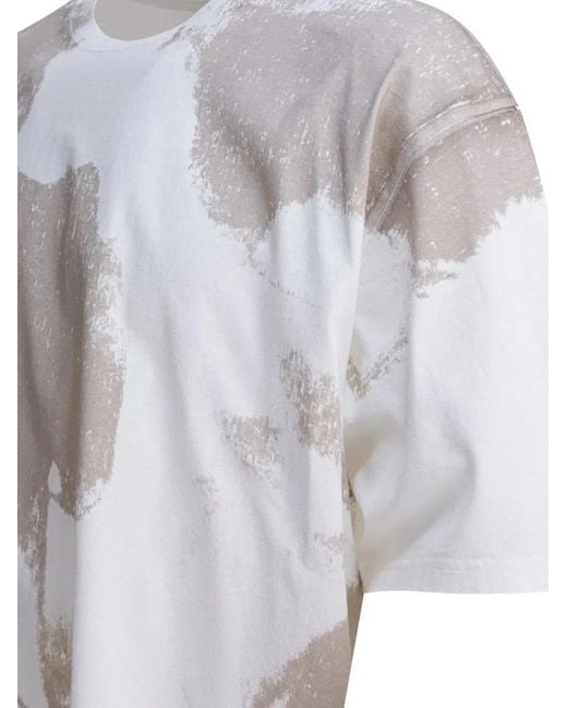 Alexander McQueen Abstract Pattern T-Shirt in White für Herren
