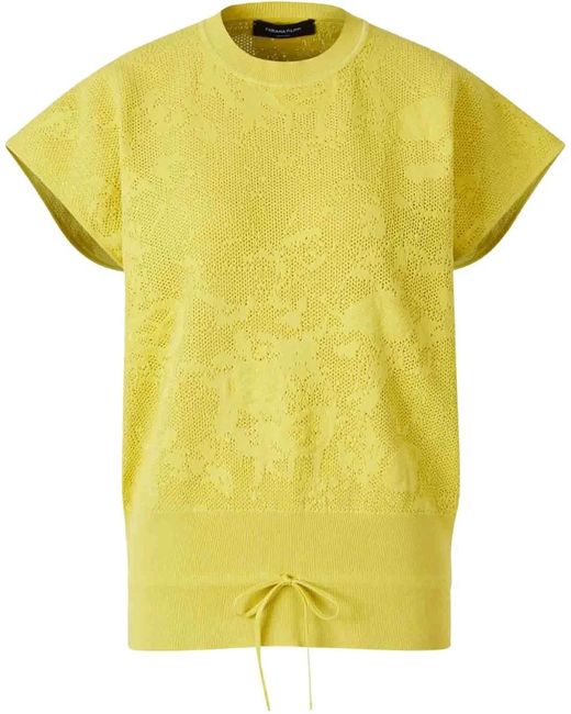 Fabiana Filippi Yellow Cotton Knit Sweater
