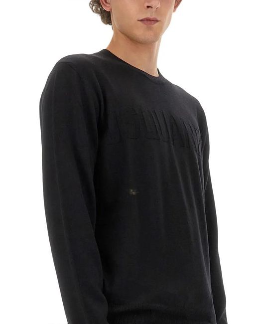 DSquared² Relaxed-Fit Wool Jersey in Black für Herren