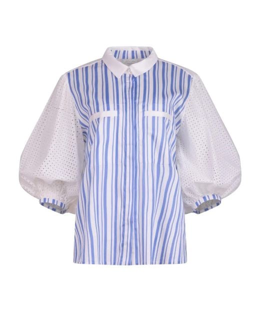 Helene Galwas Blue Bluse Flora