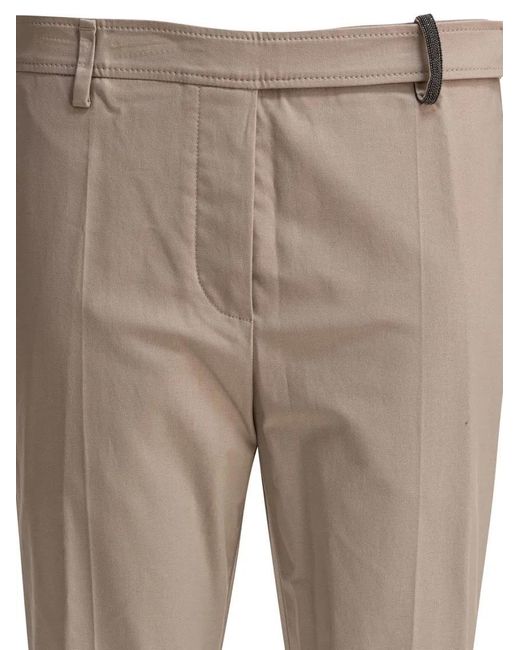 Brunello Cucinelli Gray Tailored Trousers With Minimalistic Design