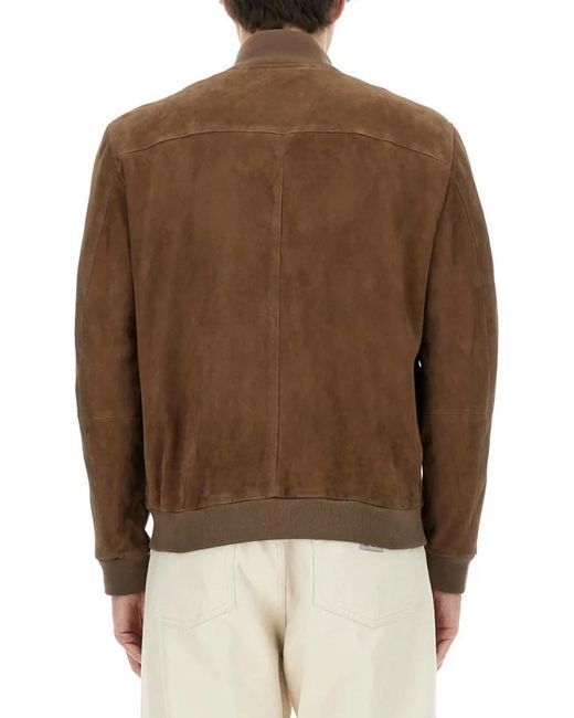 Fay Leather Jacket in Brown für Herren