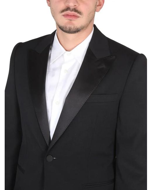 Alexander McQueen Single-Breasted Suit Jacket in Black für Herren
