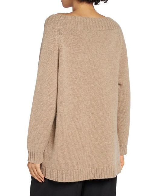 Max Mara Natural Radames Wool & Cashmere Knit Sweater