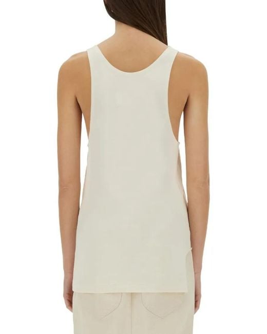Maison Margiela White Scoop Neck Slim-Fit Tank Top