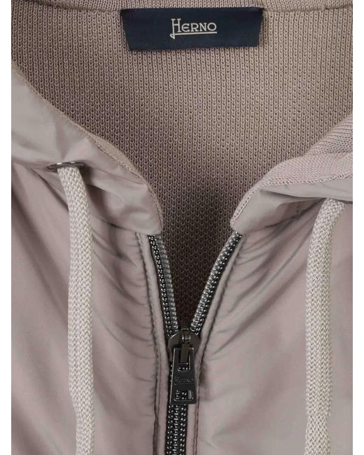 Herno Hooded Zipper Jacket in Brown für Herren