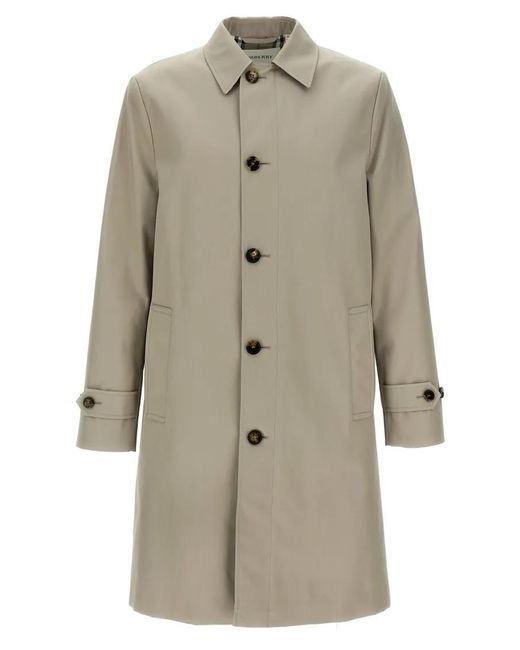 Burberry Single-Breasted Medium Car Coat in Natural für Herren