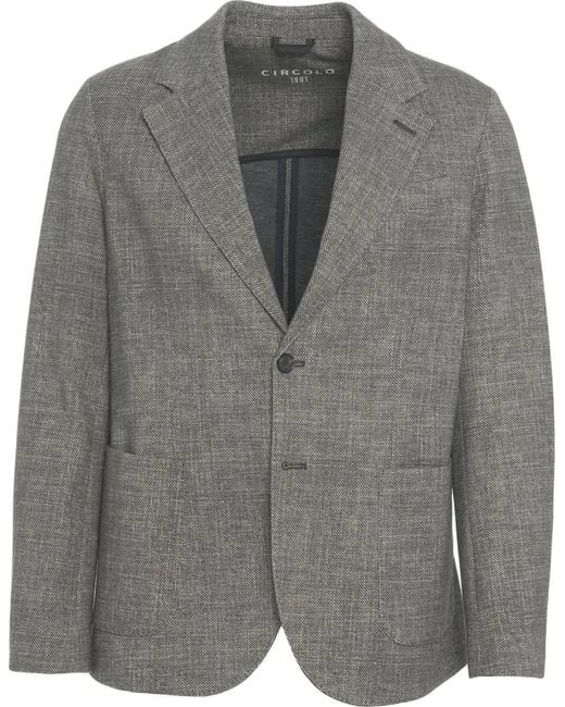 Circolo 1901 Blazer With Patch Pockets in Gray für Herren