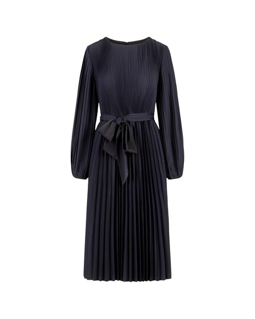 Apart Blue Midi Plisseekleid