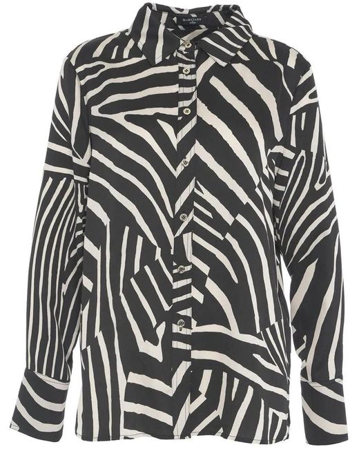 Guess Black Blouse With Floral Pattern