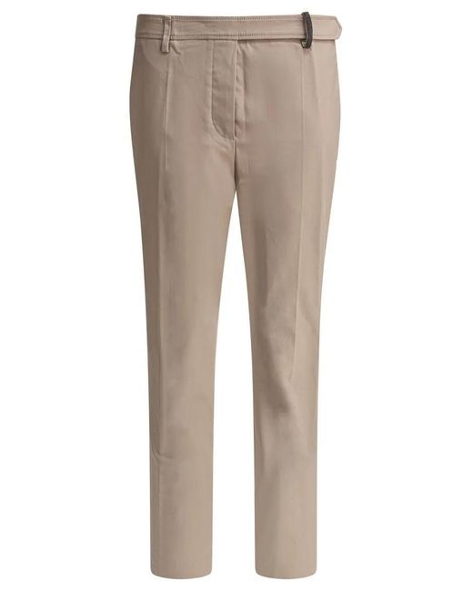 Brunello Cucinelli Gray Tailored Trousers With Minimalistic Design