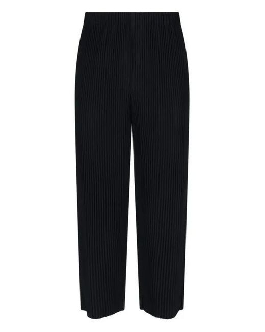 Issey Miyake High-Waisted Pleated Trousers With Elastic Waistba in Black für Herren