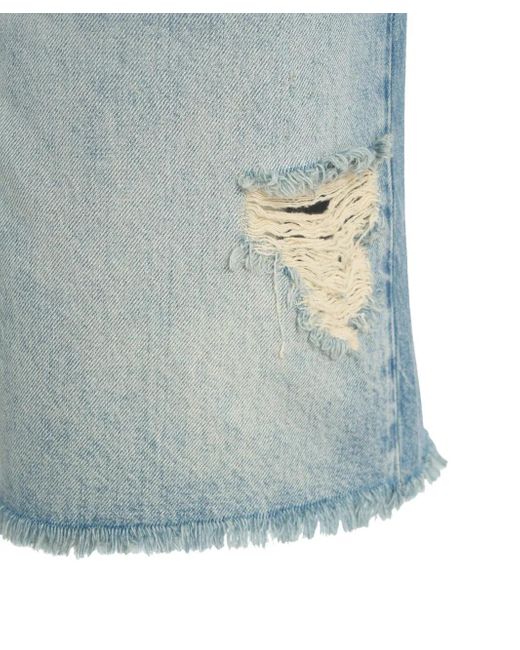7 For All Mankind Blue Denim Bermuda 'Lola'