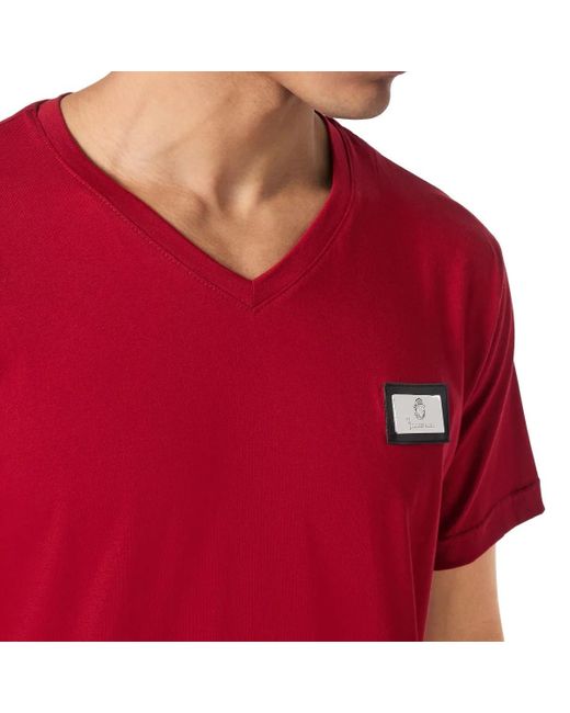 Billionaire T-Shirt V-Ausschnitt in Red für Herren