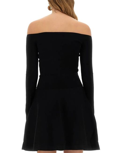 Nina Ricci Black Bardot Neckline Slim-Fit Top