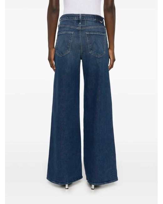 Mother Blue The Ditcher Roller Sneak Jeans