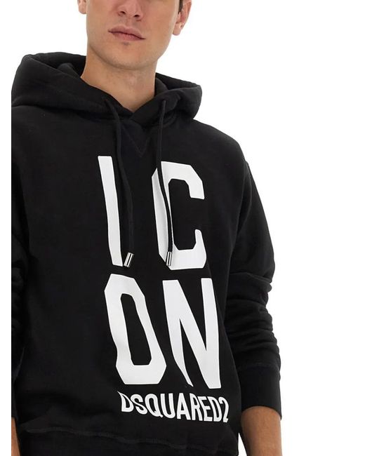 DSquared² Relaxed-Fit Sweatshirt in Black für Herren