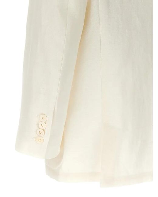 The Row White 'Enza' Blazer