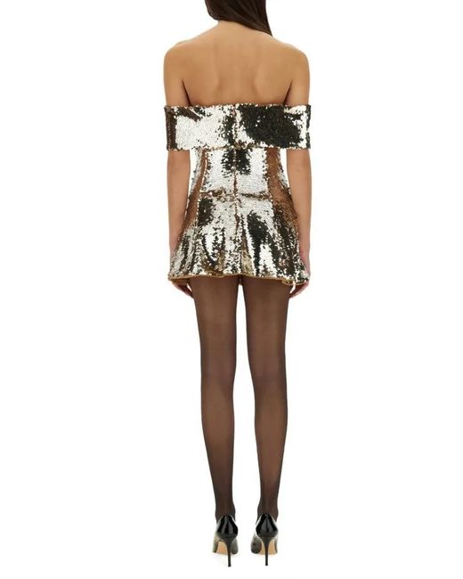 Self-Portrait Multicolor Mini Dress With Sequins