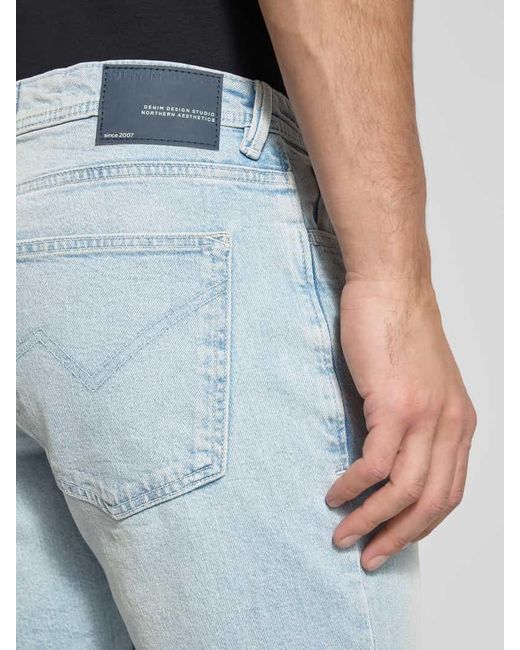 Tom Tailor Slim Fit Bermudas aus Baumwoll-Mix Modell 'PIERS' in Blue für Herren