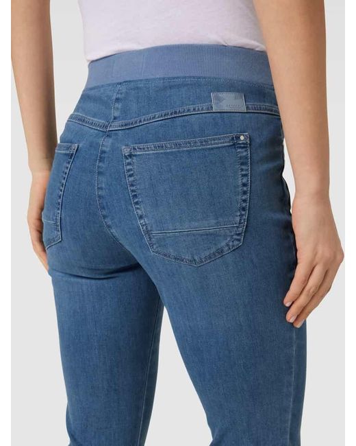 RAPHAELA by BRAX Blue Slim Fit Jeans mit elastischem Bund Modell 'Pamina Fun'