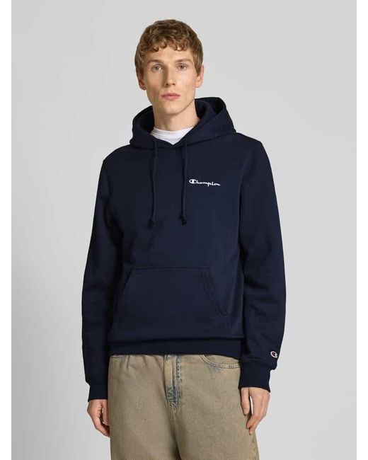 Champion Hoodie mit Label-Stitching in Blue für Herren
