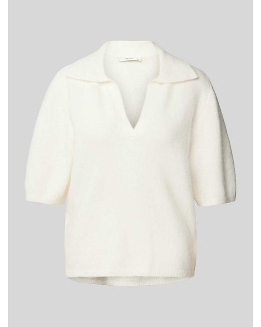 Gestuz Gebreide Pullover Met 1/2-mouwen in het Natural